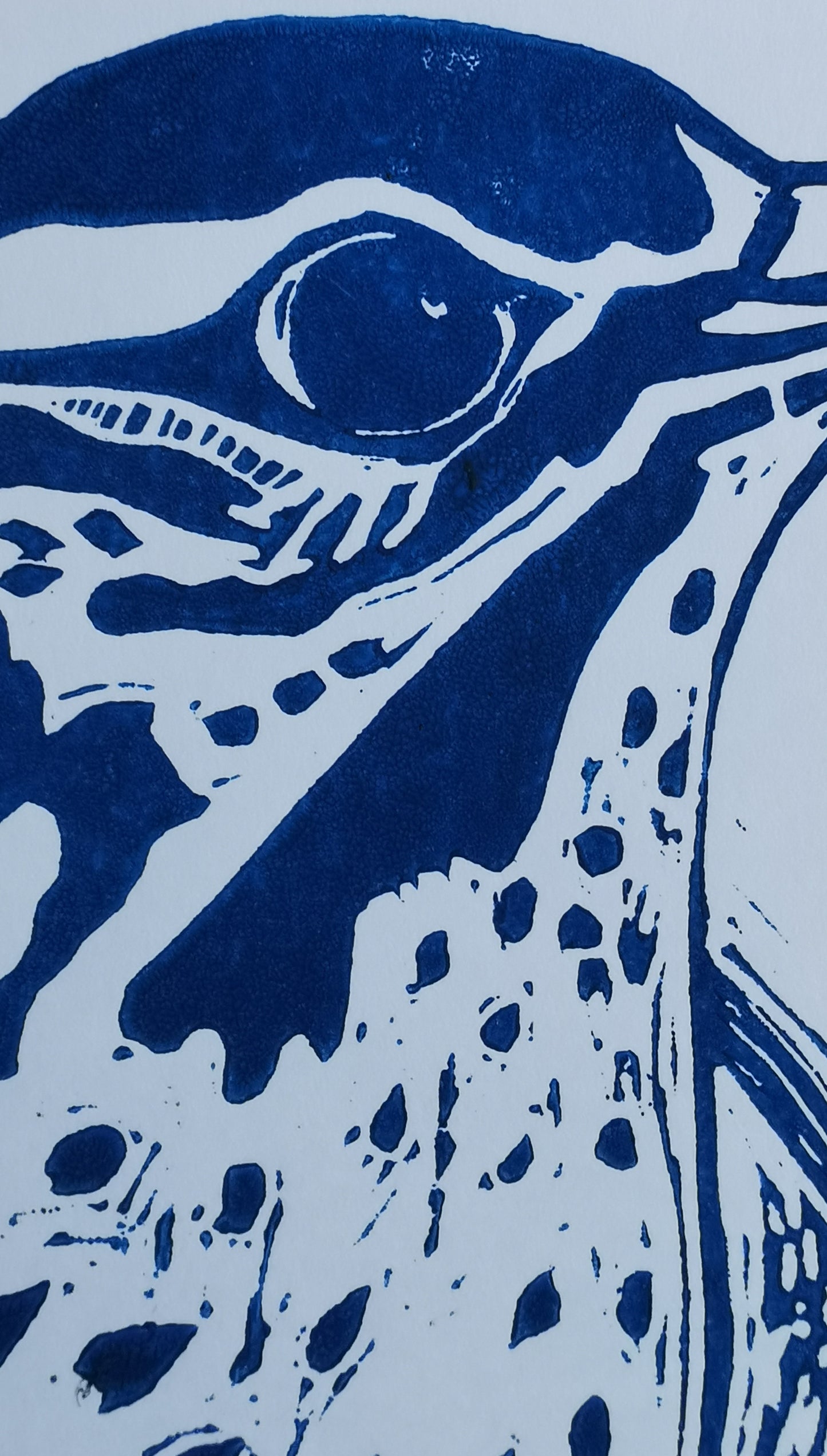 Linoprint Lijster (Reduction)