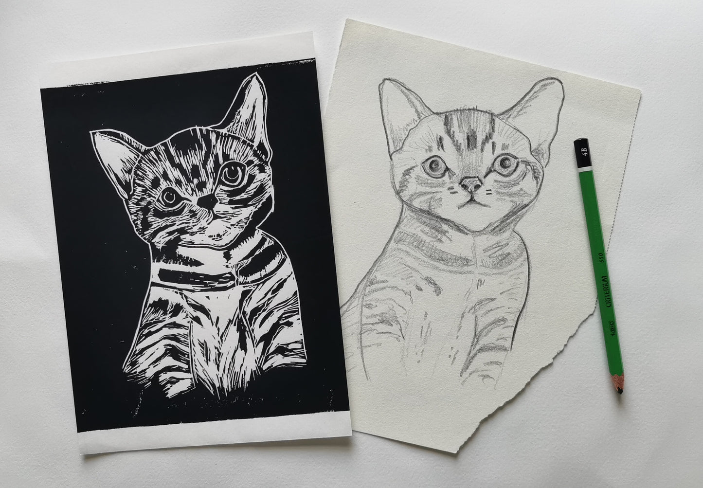 Linoprint Poes