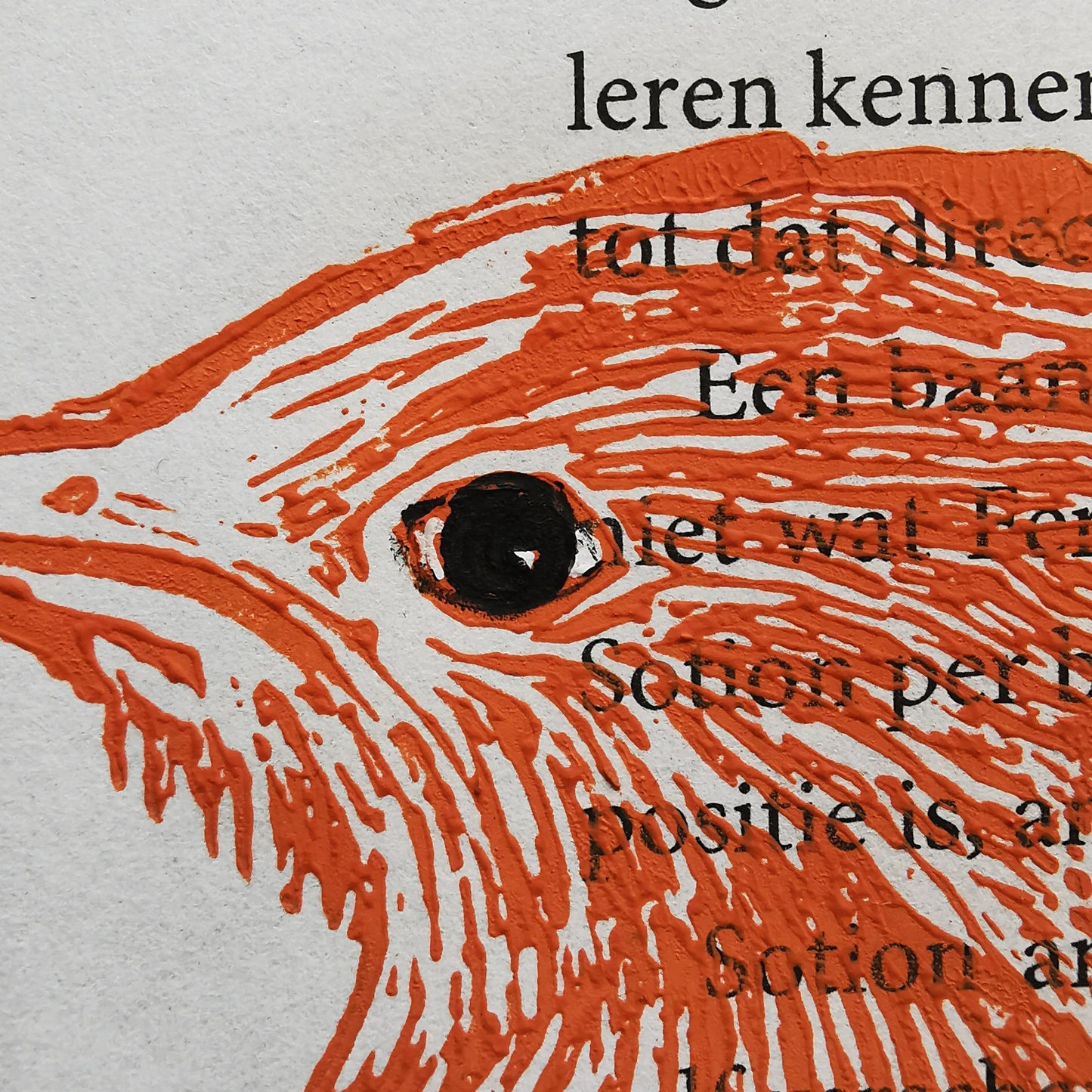 Linosnede Hop in twee kleuren