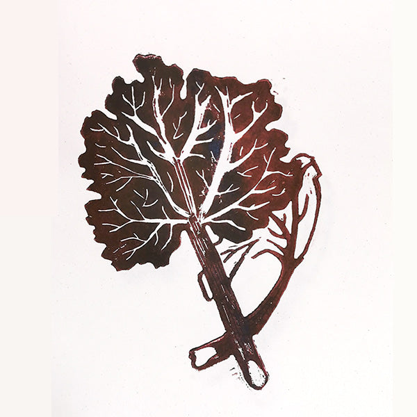 Linoprint Rabarber
